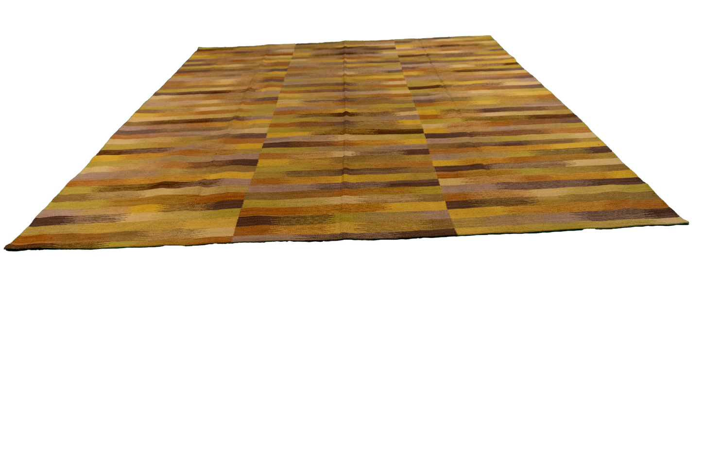 W 8.6 L 9.7 Kilim 100% Wool Hand-Woven Geometric Design - 63397