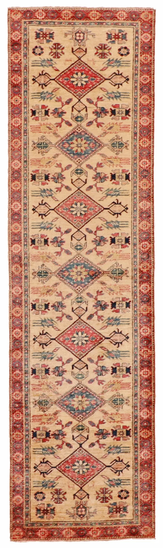 W 2.7 - L 9.5 - Bakshaish Fine/Wool All Over Rectangle - Finest Hand-Knotted Quality Wool - 63426