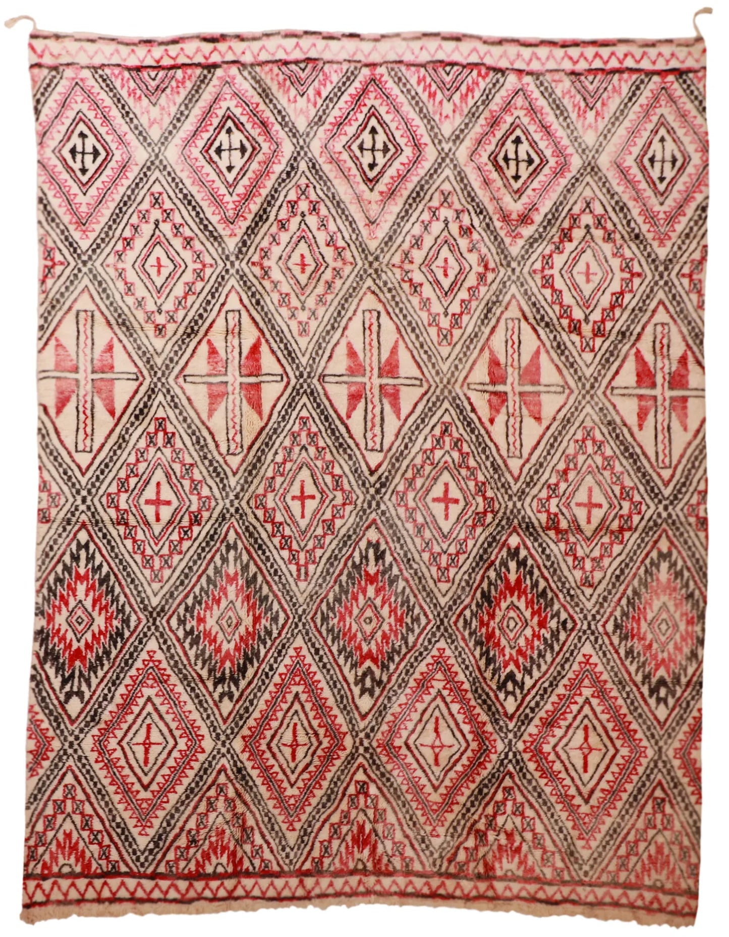 9.10 x 12.7 - Moroccan Fine/Wool All Over Rectangle - Finest Hand-Knotted Quality Wool — 63450