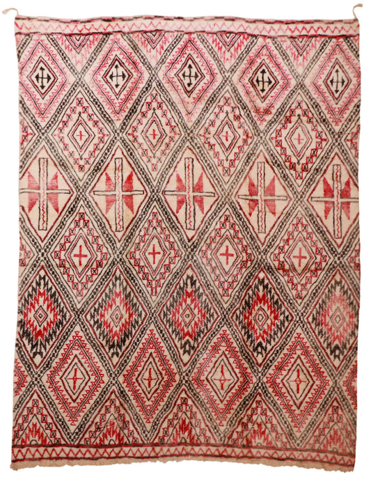 9.10 x 12.7 - Moroccan Fine/Wool All Over Rectangle - Finest Hand-Knotted Quality Wool — 63450