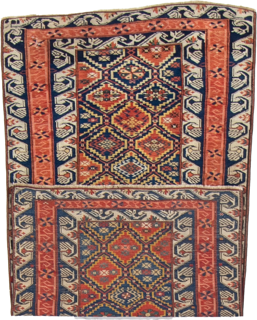 W 3.2 L 5.6 Baku Antique 100% Wool Hand-Woven All-Over Design - 63459