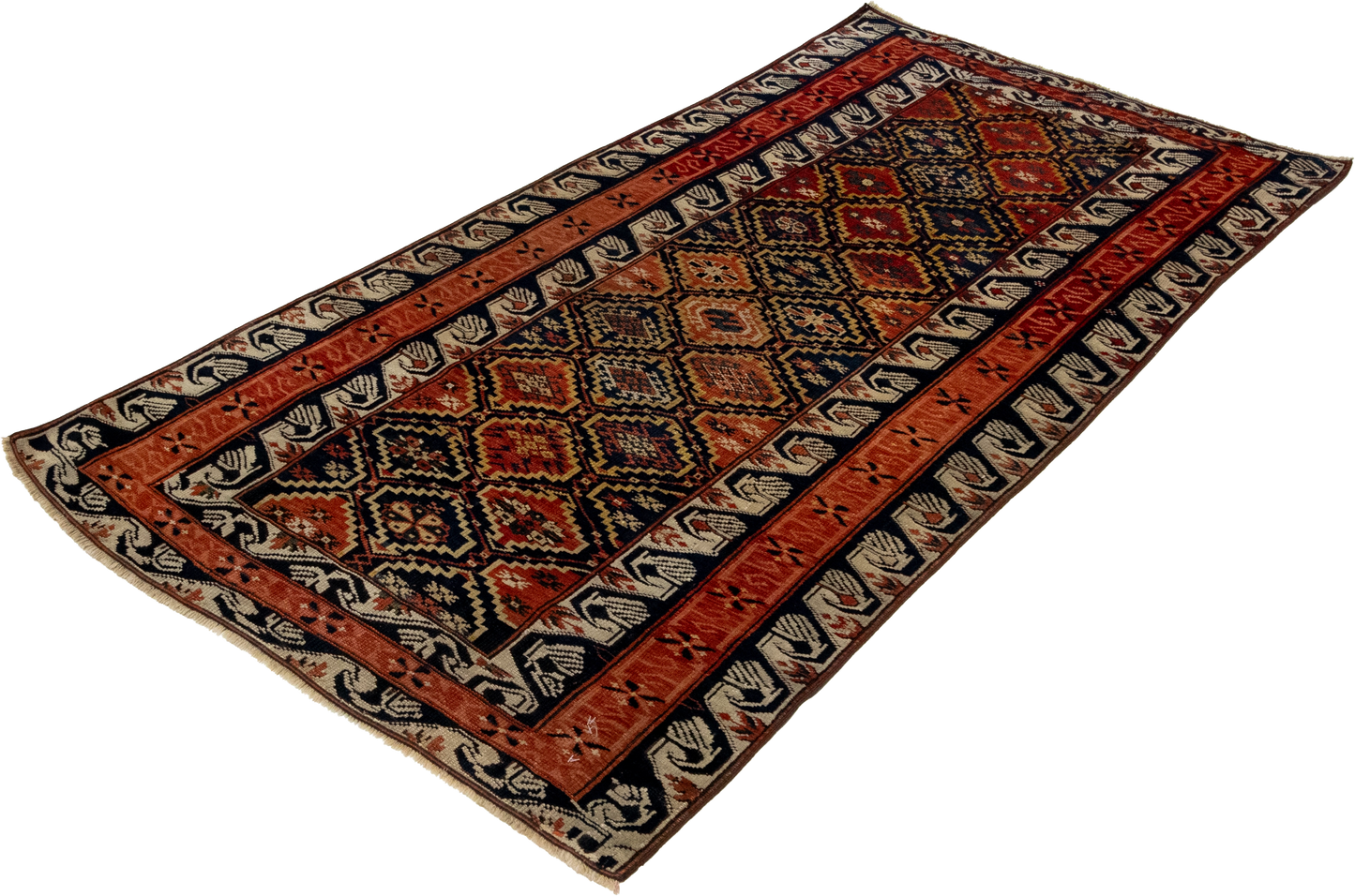 W 3.2 L 5.6 Baku Antique 100% Wool Hand-Woven All-Over Design - 63459