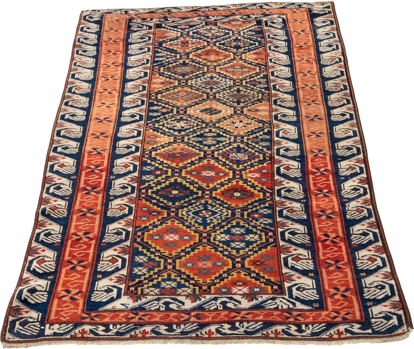 W 3.2 L 5.6 Baku Antique 100% Wool Hand-Woven All-Over Design - 63459