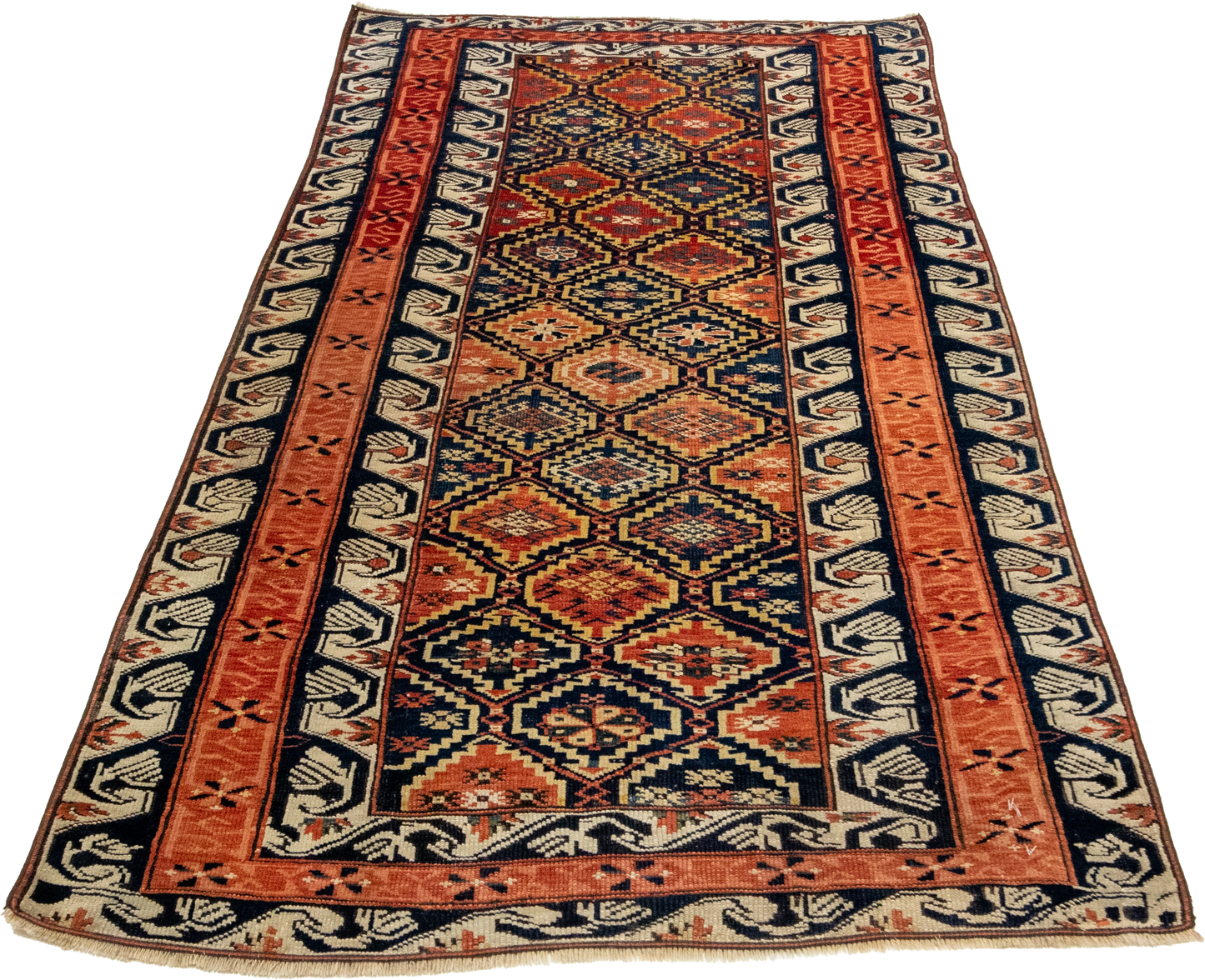 W 3.2 L 5.6 Baku Antique 100% Wool Hand-Woven All-Over Design - 63459