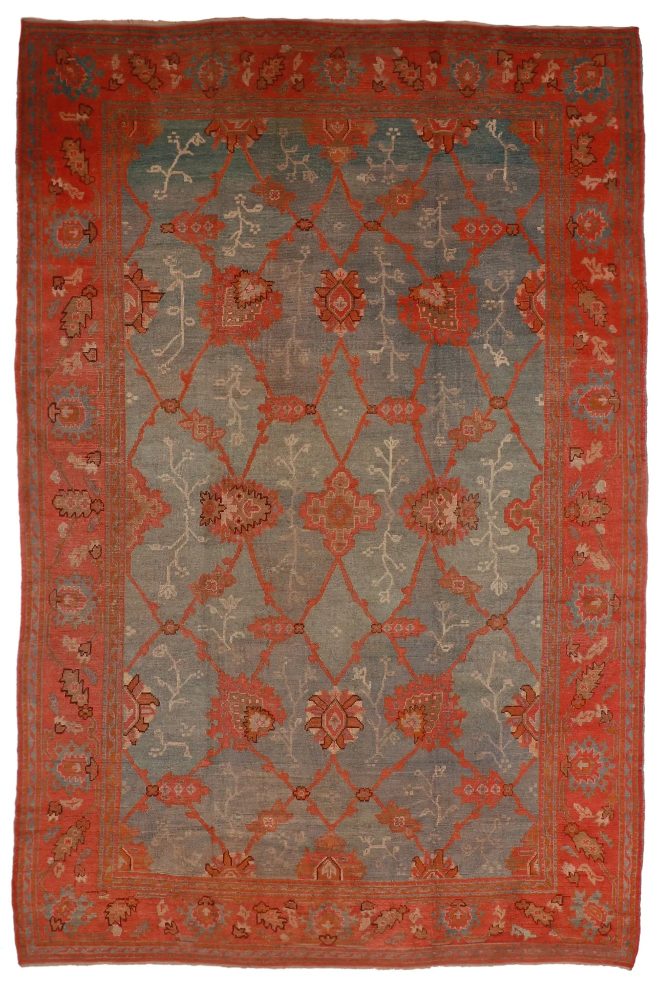 9.8 x 14.2 - Oushak Fine/Wool All Over Rectangle - Finest Hand-Knotted Quality Wool — 63462