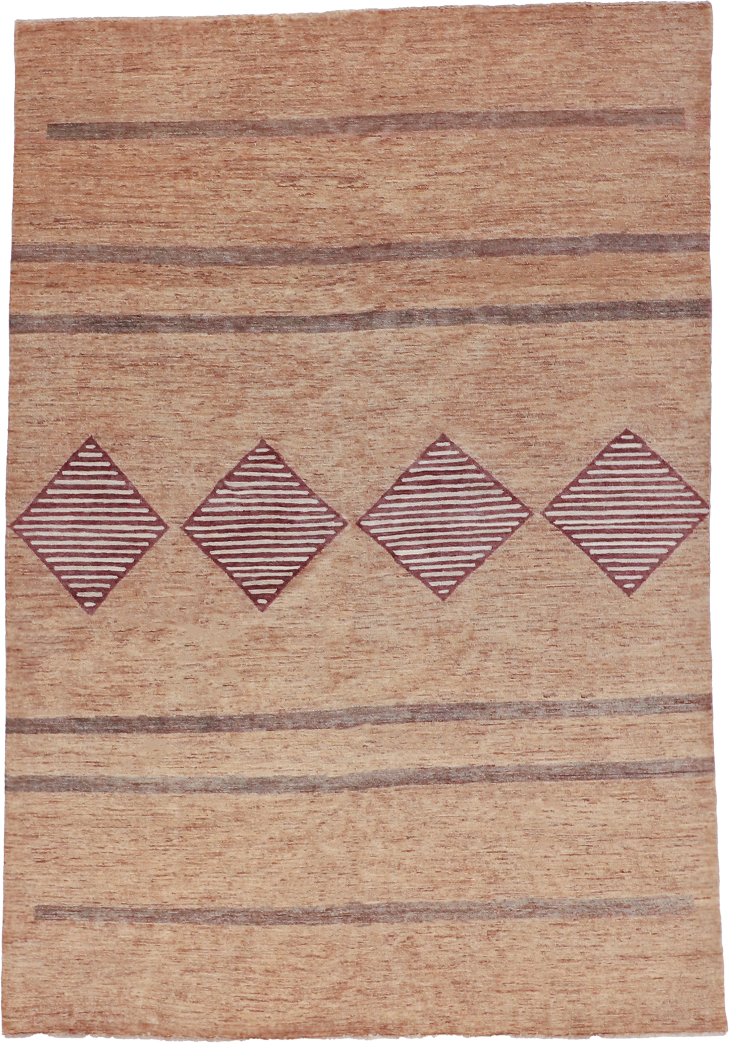 W 5.11 L 8.7 Mountain Modern 100% Wool Hand-Woven Geometric Design - 63504
