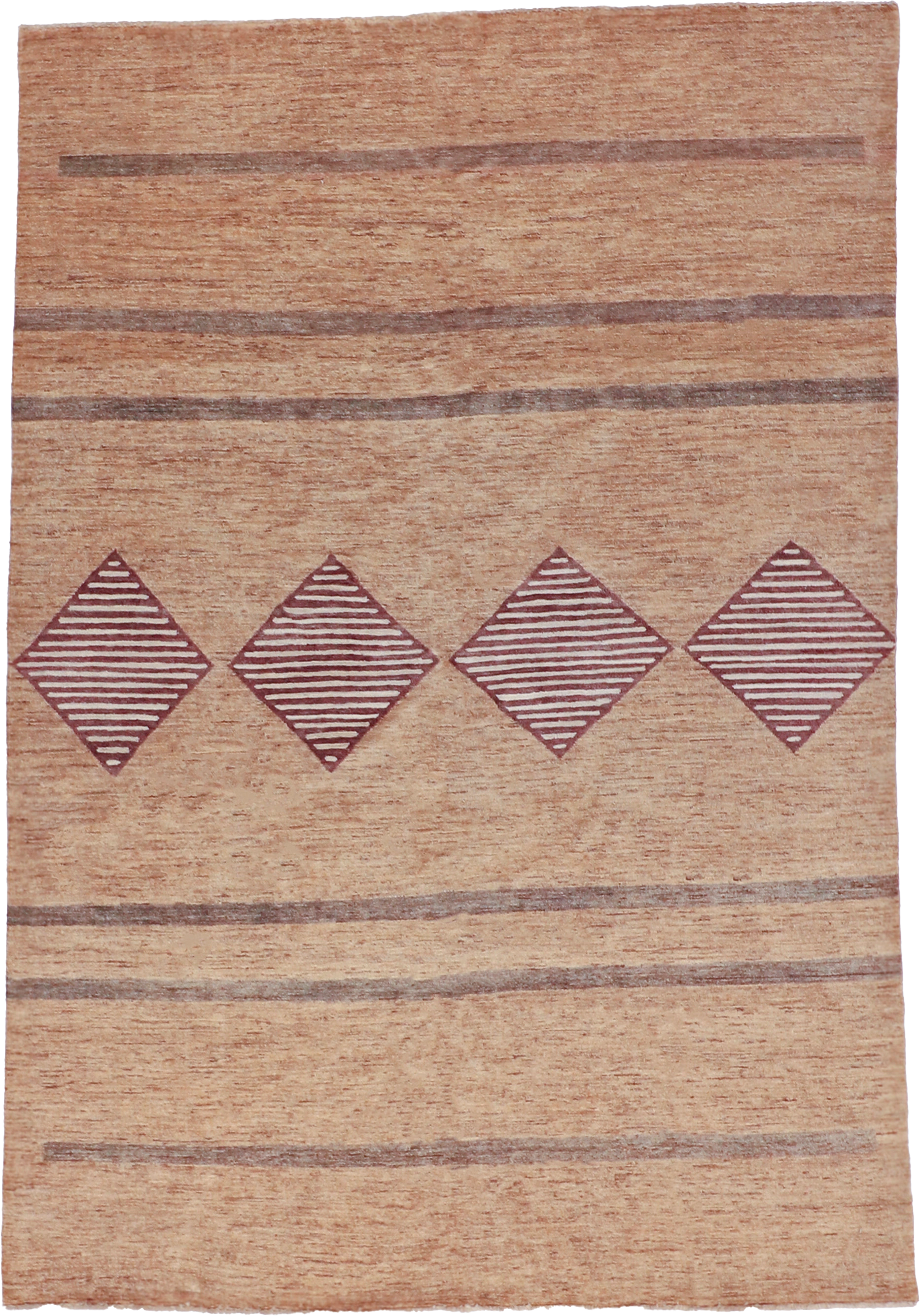 W 5.11 L 8.7 Mountain Modern 100% Wool Hand-Woven Geometric Design - 63504