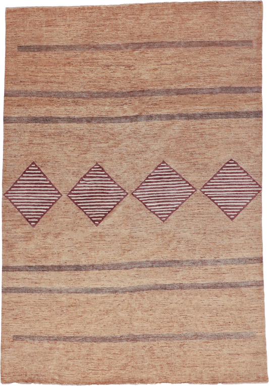 W 5.11 L 8.7 Mountain Modern 100% Wool Hand-Woven Geometric Design - 63504