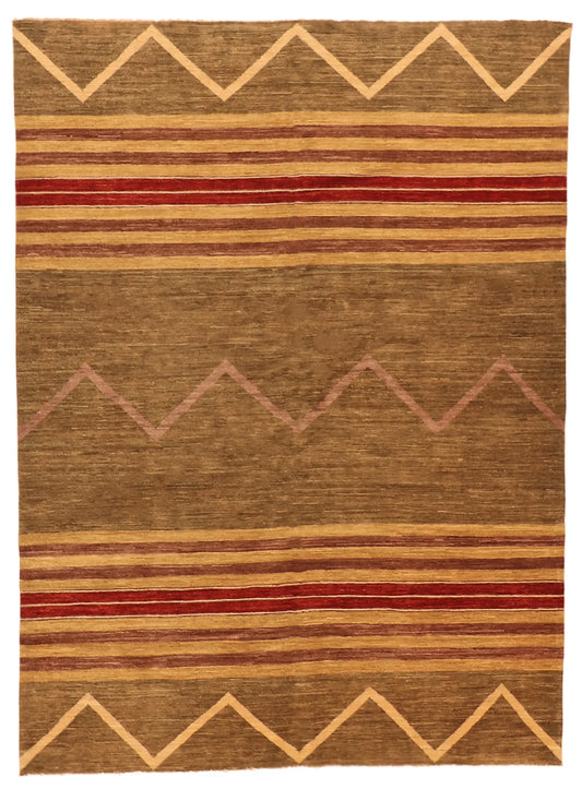 5 x 6.10 - Mountain Modern Wool Western Rectangle - Finest Hand-Knotted Quality Wool — 63505