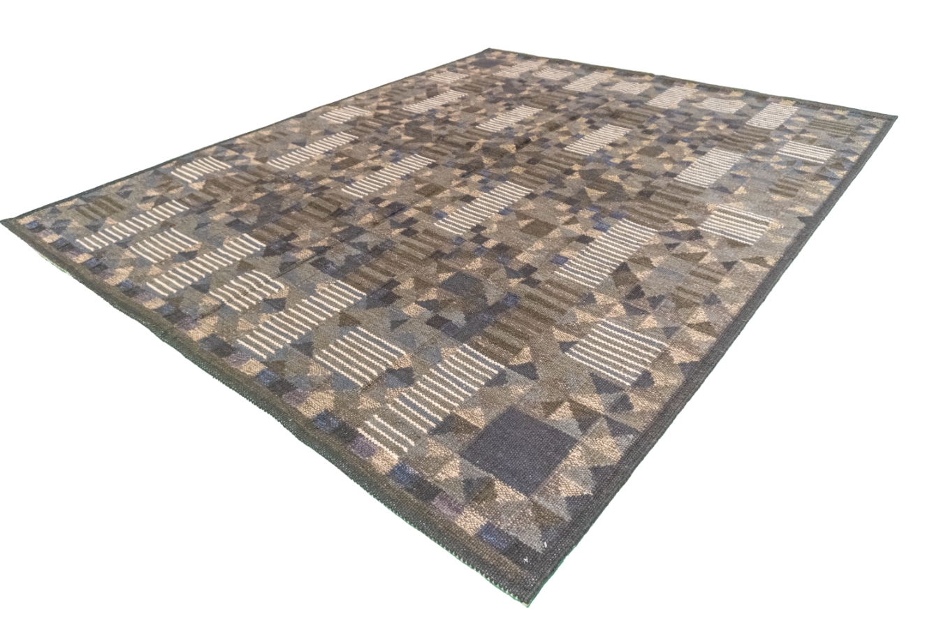 W 8.2 L 10 Kilim 100% Wool Hand-Woven All-Over Design - 63515
