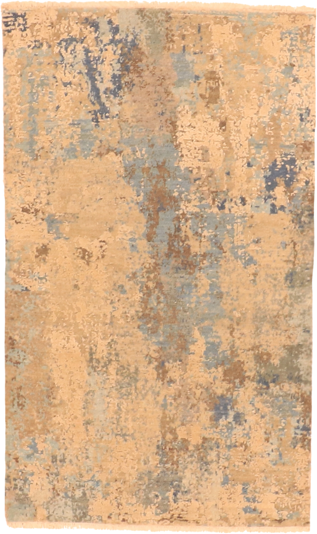 W 3 L 5 Modern Wool And Silk Blend Hand-Woven All-Over Design - 63531