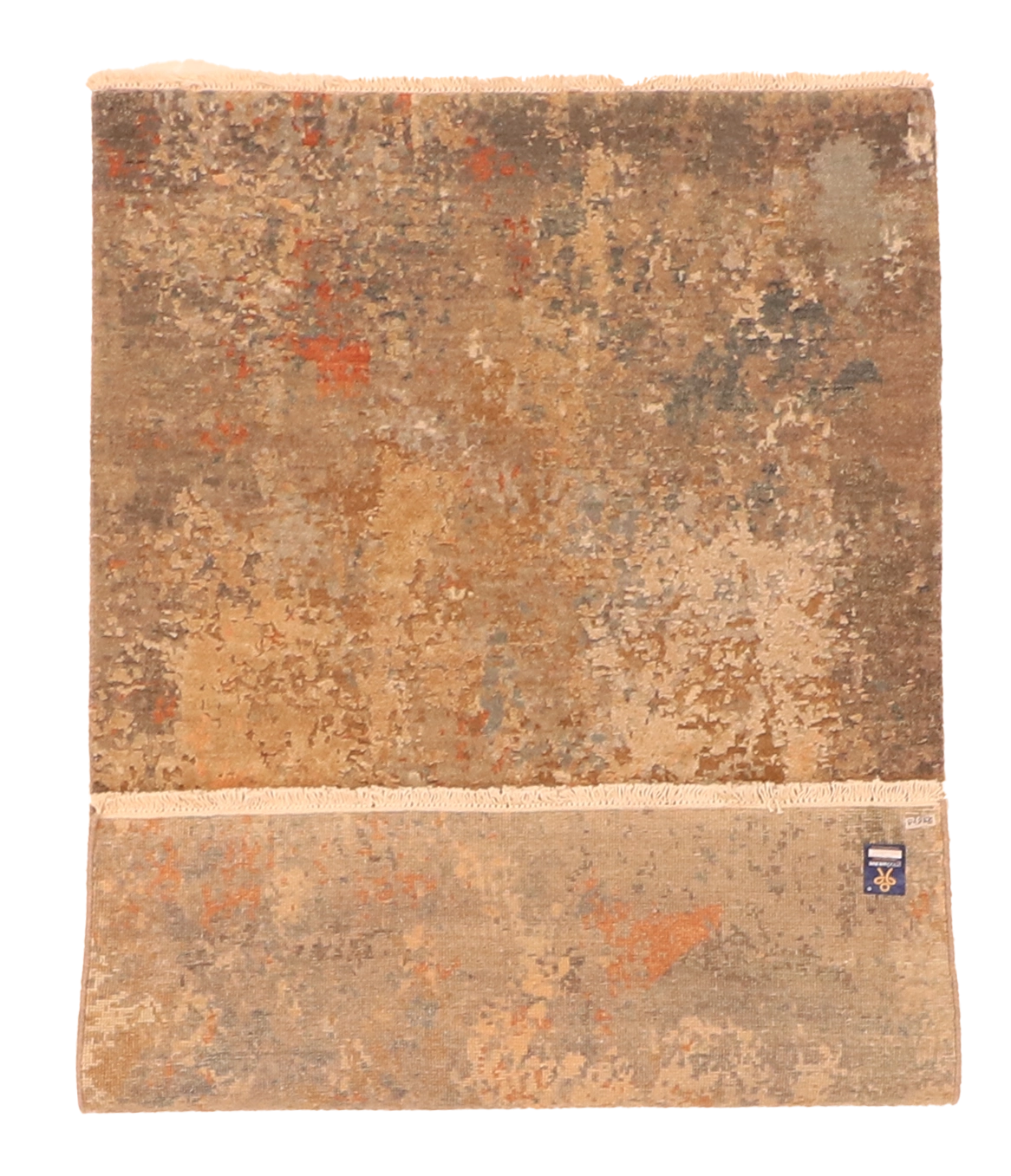 W 3.1 L 5 Modern Wool And Silk Blend Hand-Woven All-Over Design - 63536