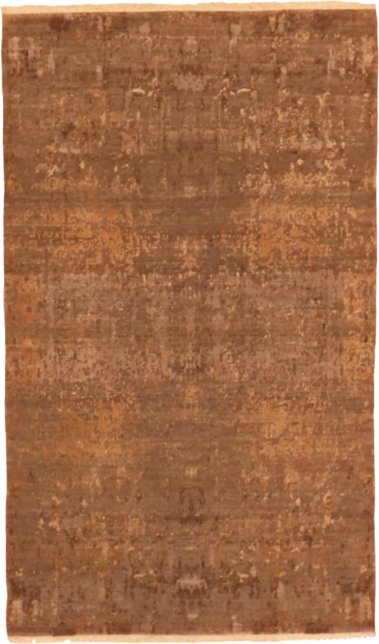 W 3 L 5 Modern Wool And Silk Blend Hand-Woven All-Over Design - 63540