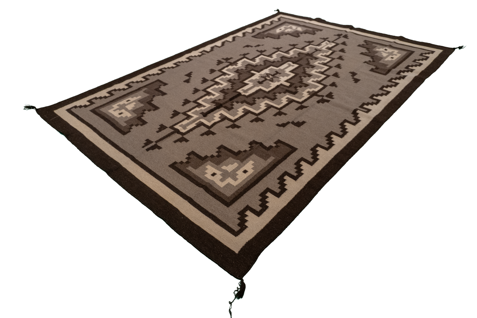 W 5.10 L 8.9 Kilim 100% Wool Hand-Woven Navajo Design - 63570