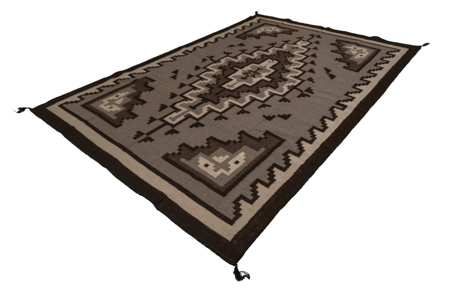W 5.10 L 8.9 Kilim 100% Wool Hand-Woven Navajo Design - 63570