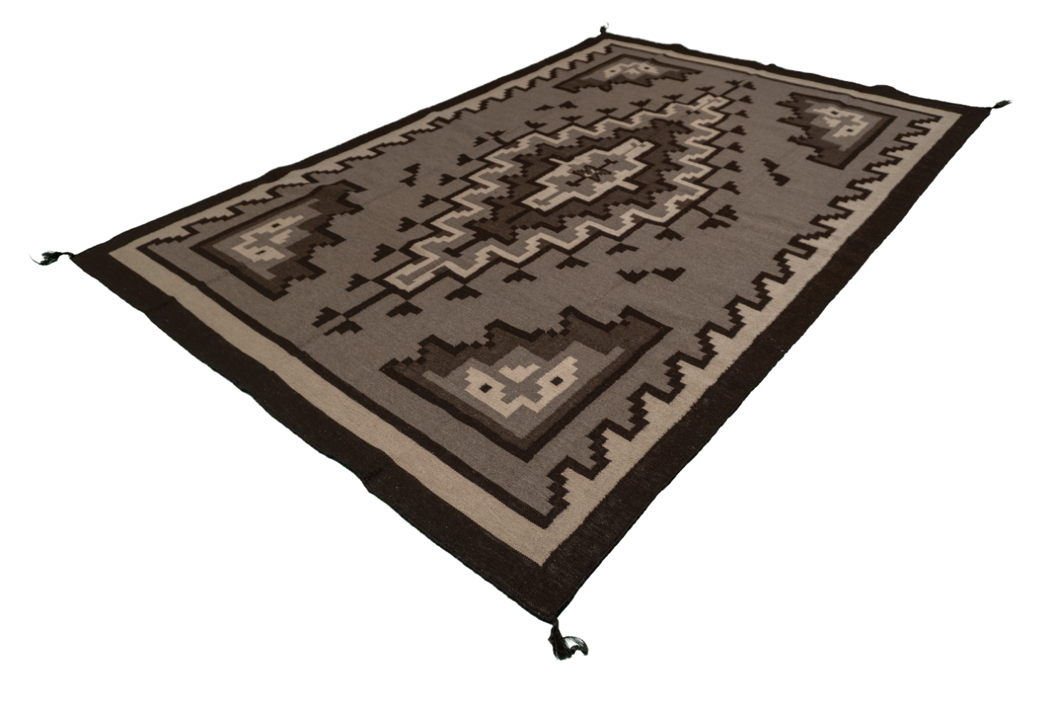 W 5.10 L 8.9 Kilim 100% Wool Hand-Woven Navajo Design - 63570