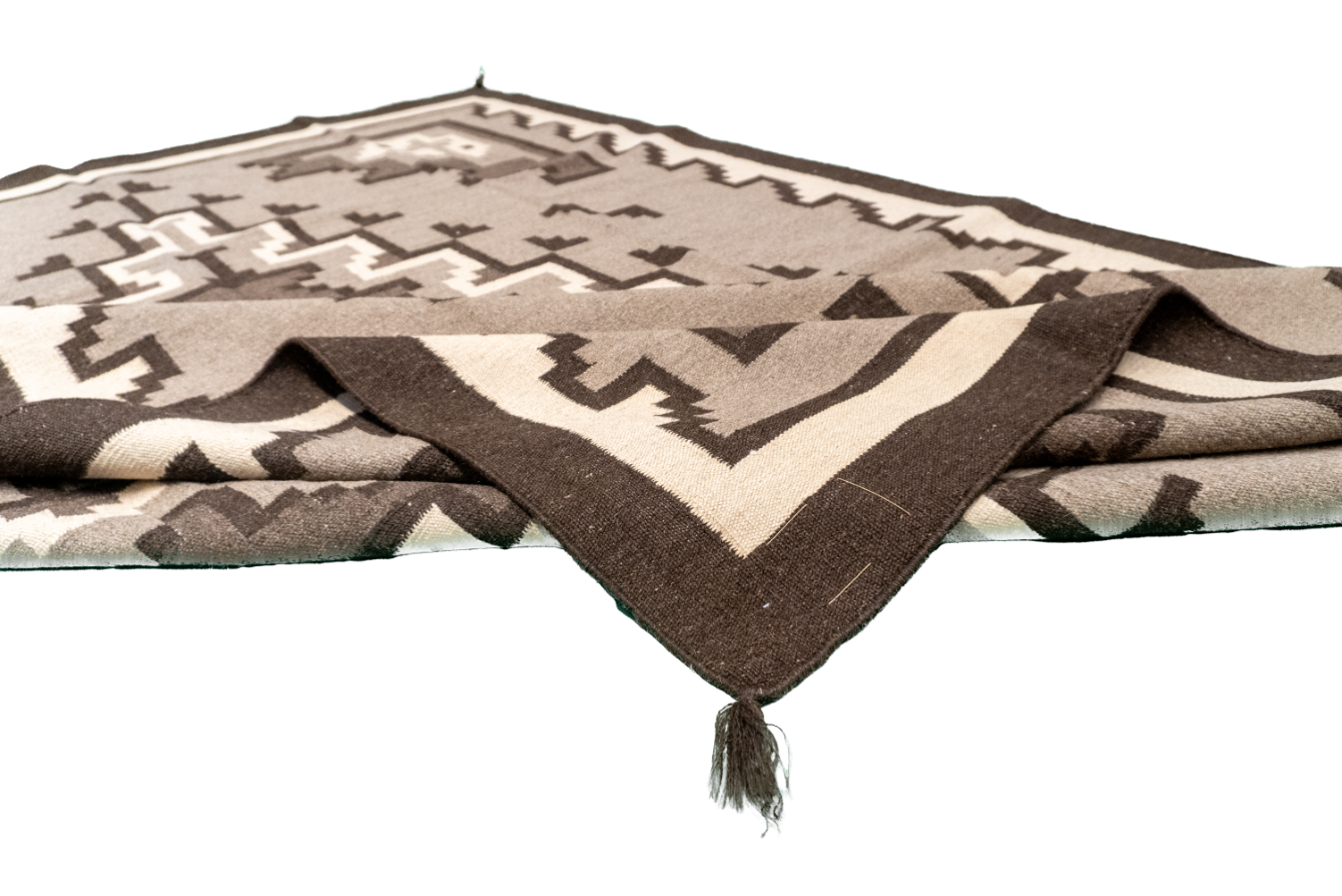 W 5.10 L 8.9 Kilim 100% Wool Hand-Woven Navajo Design - 63570