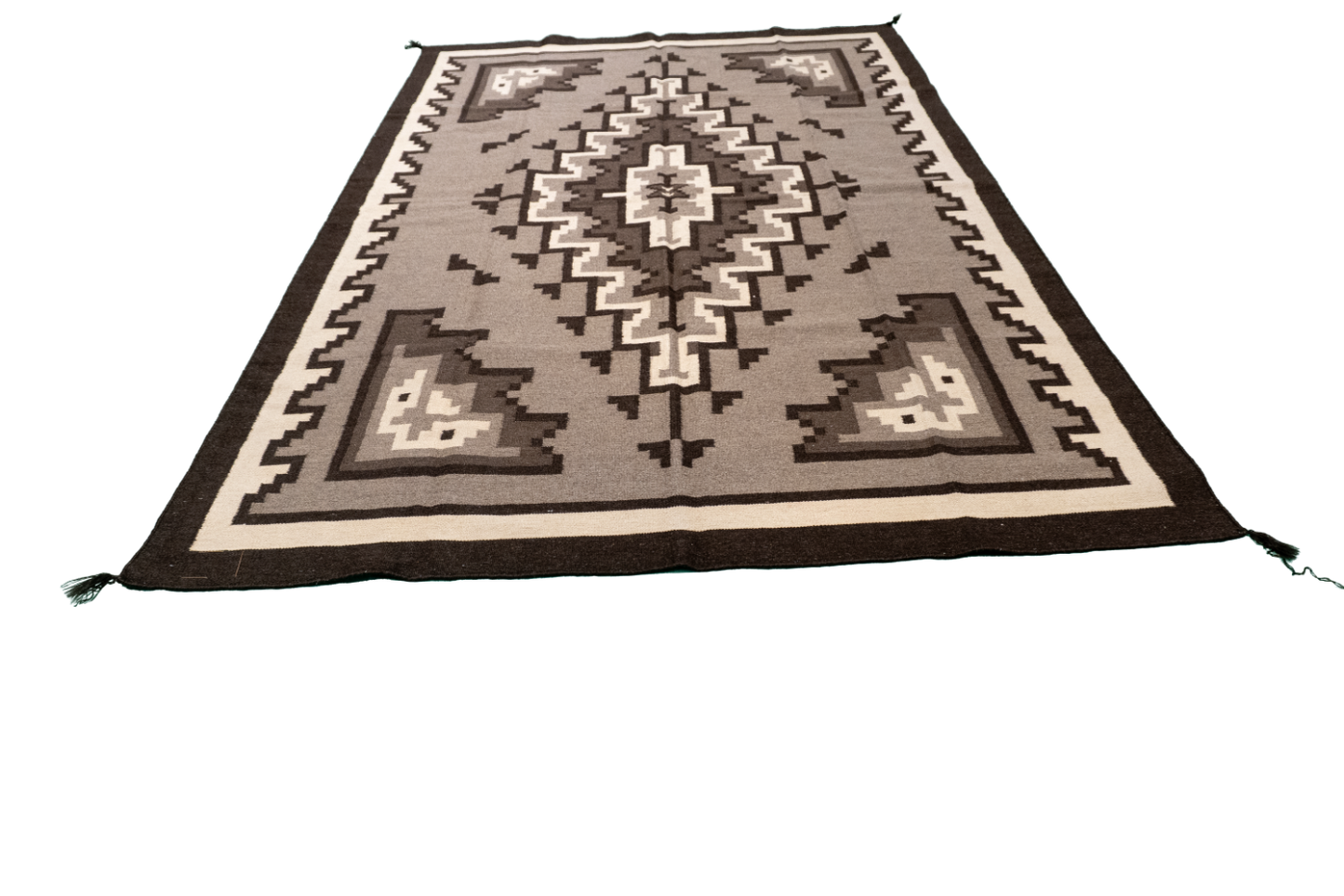 W 5.10 L 8.9 Kilim 100% Wool Hand-Woven Navajo Design - 63570