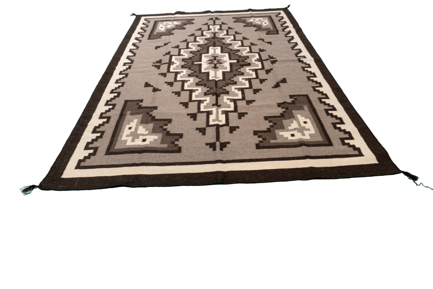 W 5.10 L 8.9 Kilim 100% Wool Hand-Woven Navajo Design - 63570