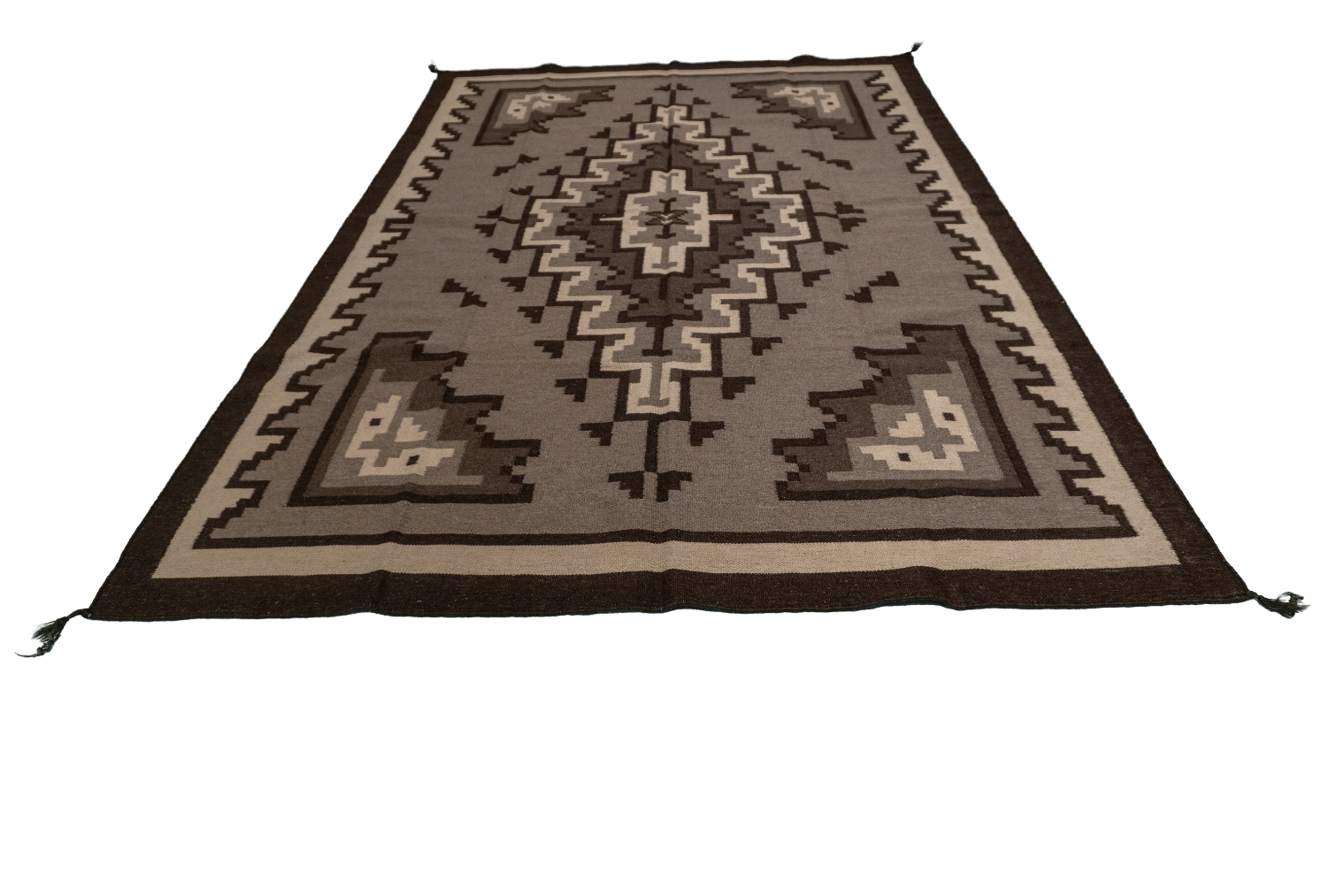 W 5.10 L 8.9 Kilim 100% Wool Hand-Woven Navajo Design - 63570