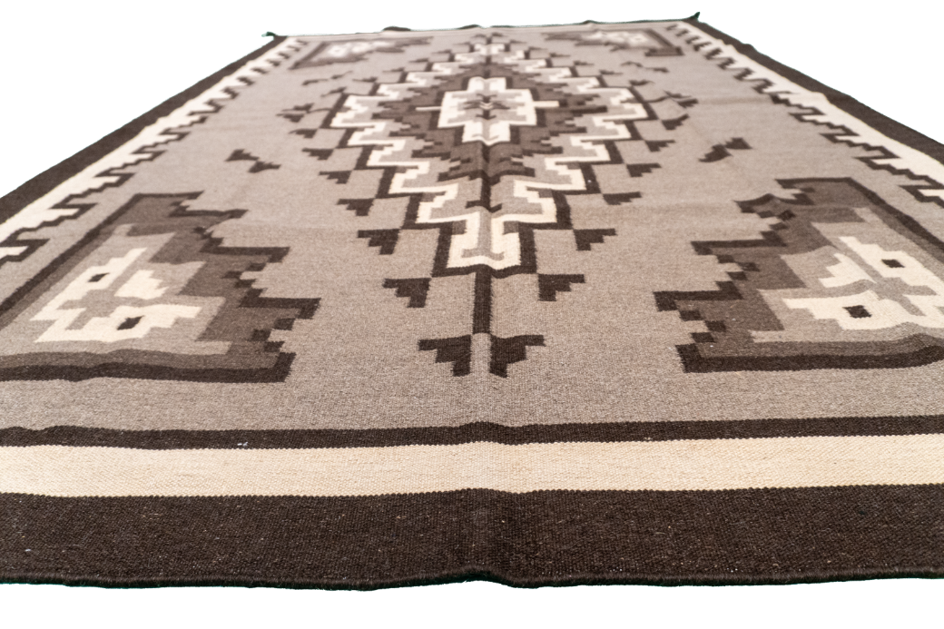W 5.10 L 8.9 Kilim 100% Wool Hand-Woven Navajo Design - 63570