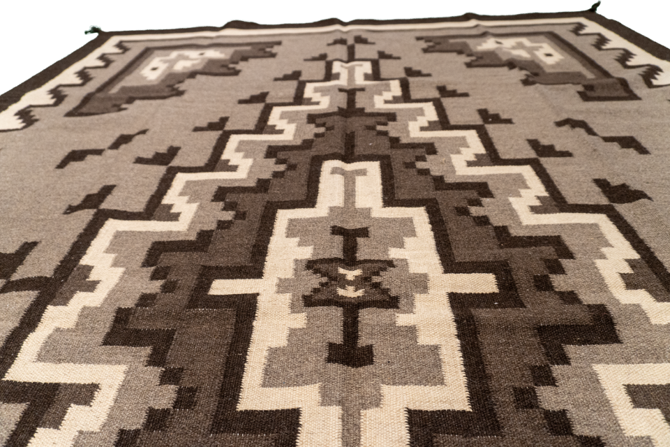 W 5.10 L 8.9 Kilim 100% Wool Hand-Woven Navajo Design - 63570