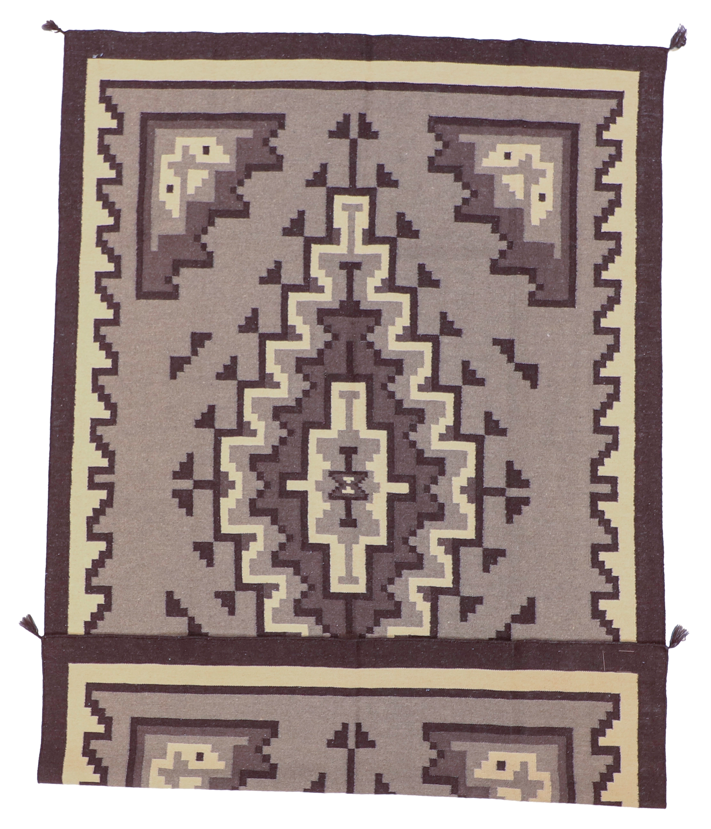 W 5.10 L 8.9 Kilim 100% Wool Hand-Woven Navajo Design - 63570