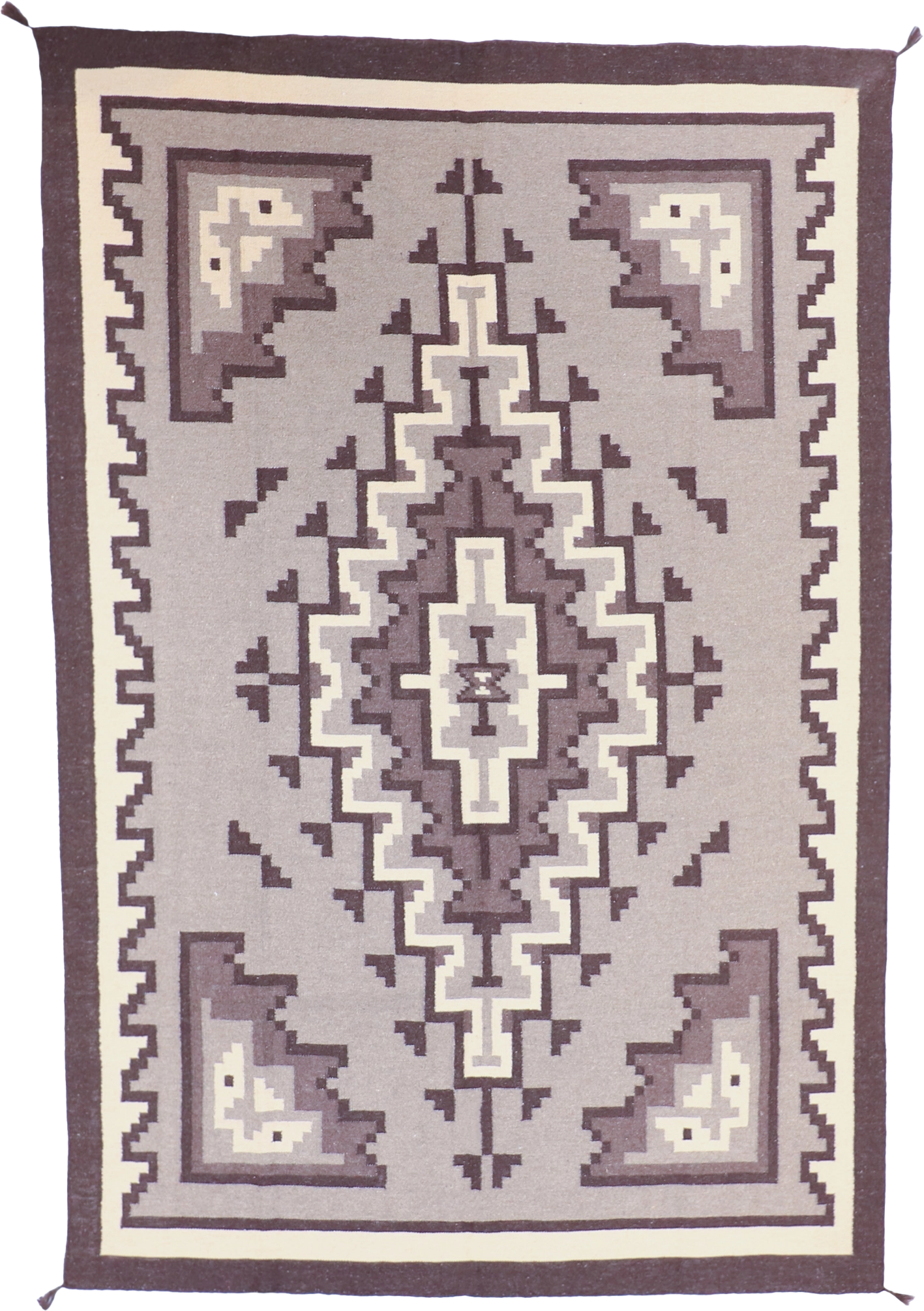 W 5.10 L 8.9 Kilim 100% Wool Hand-Woven Navajo Design - 63570
