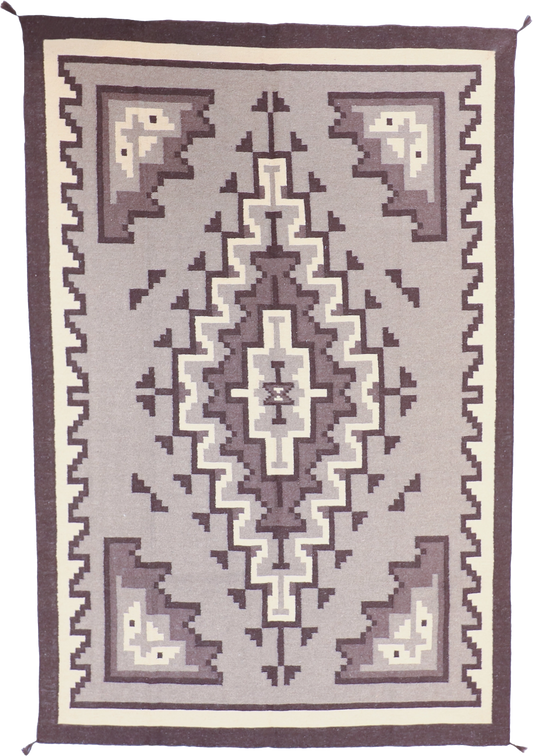 W 5.10 L 8.9 Kilim 100% Wool Hand-Woven Navajo Design - 63570