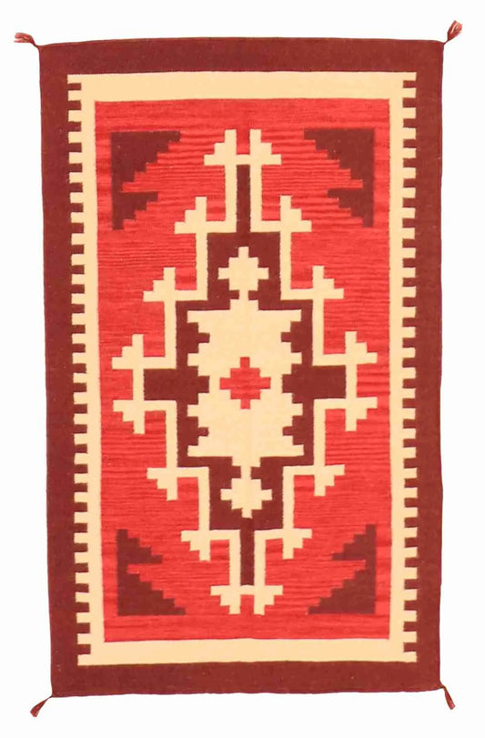 3 x 5 - Navajo Fine/Wool Kilim Rectangle - Finest Hand-Made Quality Wool — 63575