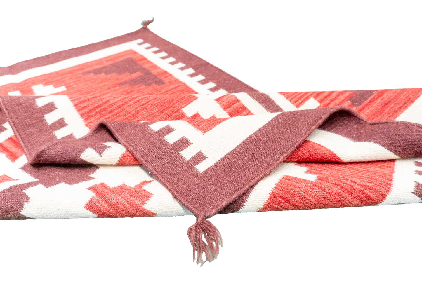 W 3 L 5 Navajo Kilim 100% Wool Hand-Woven All-Over Design - 63575