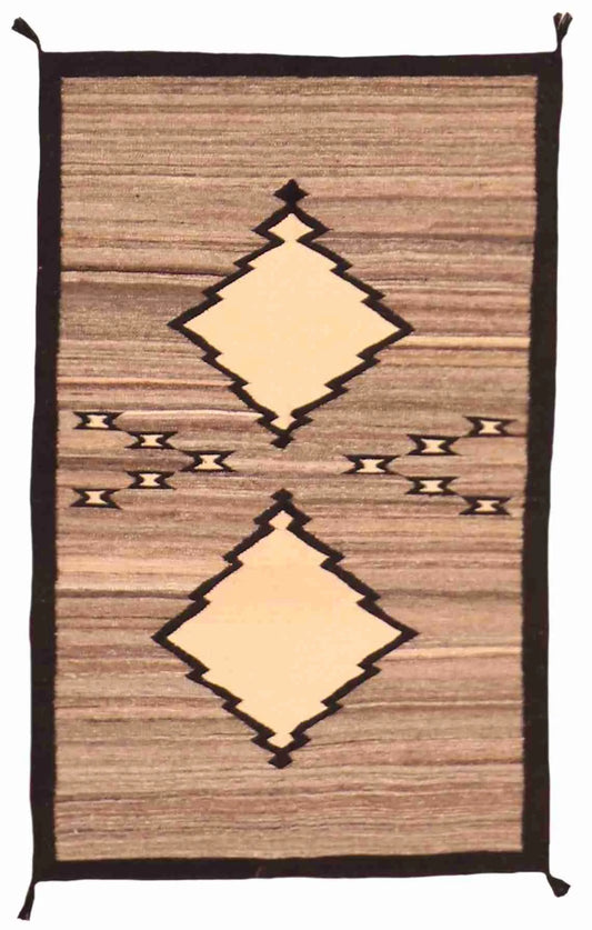 3.1 x 5 - Navajo Fine/Wool Kilim Rectangle - Finest Hand-Made Quality Wool — 63576