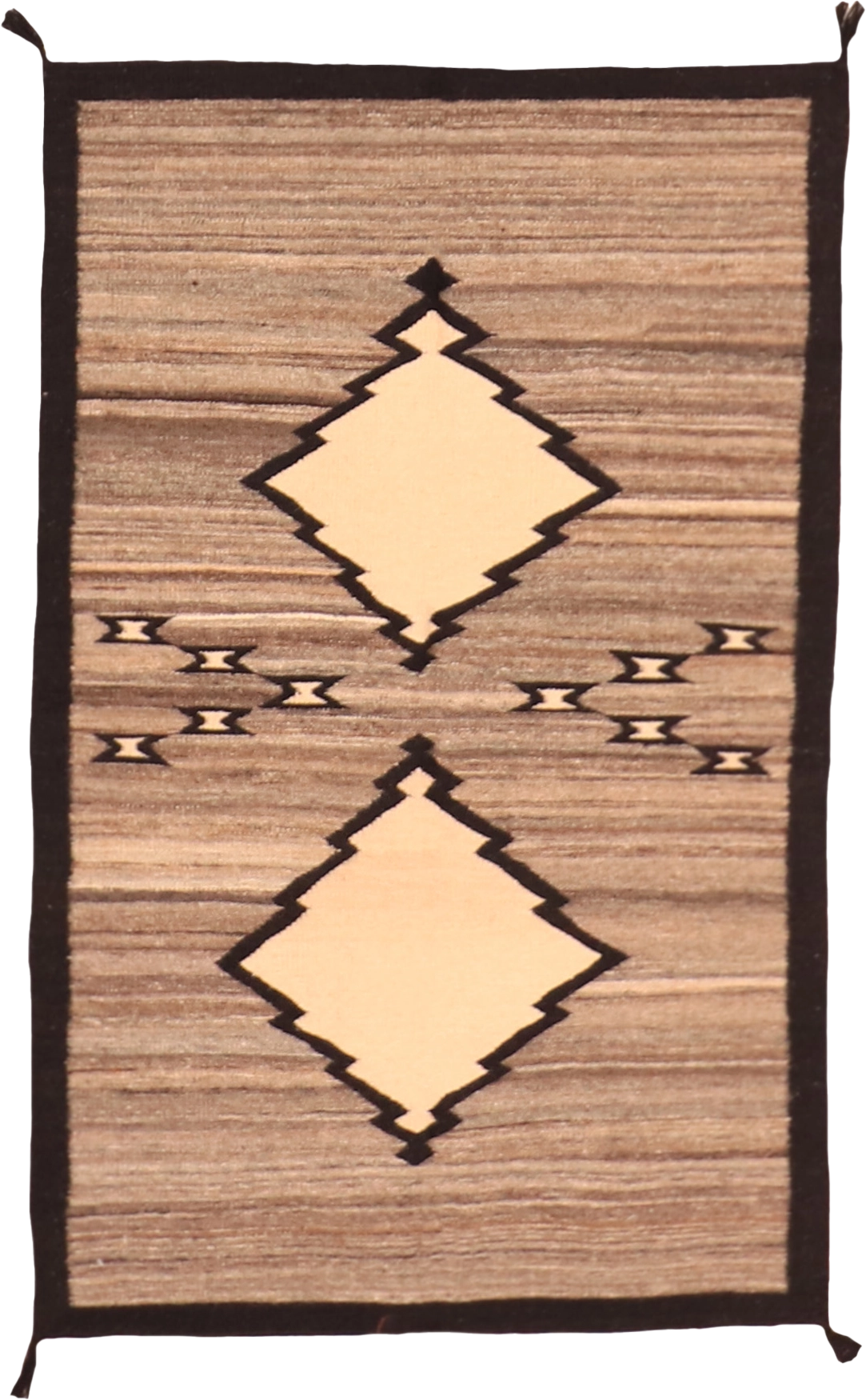 W 3.1 - L 5 Kilim 100% Wool Hand-Woven Navajo Inspired Design - 63576