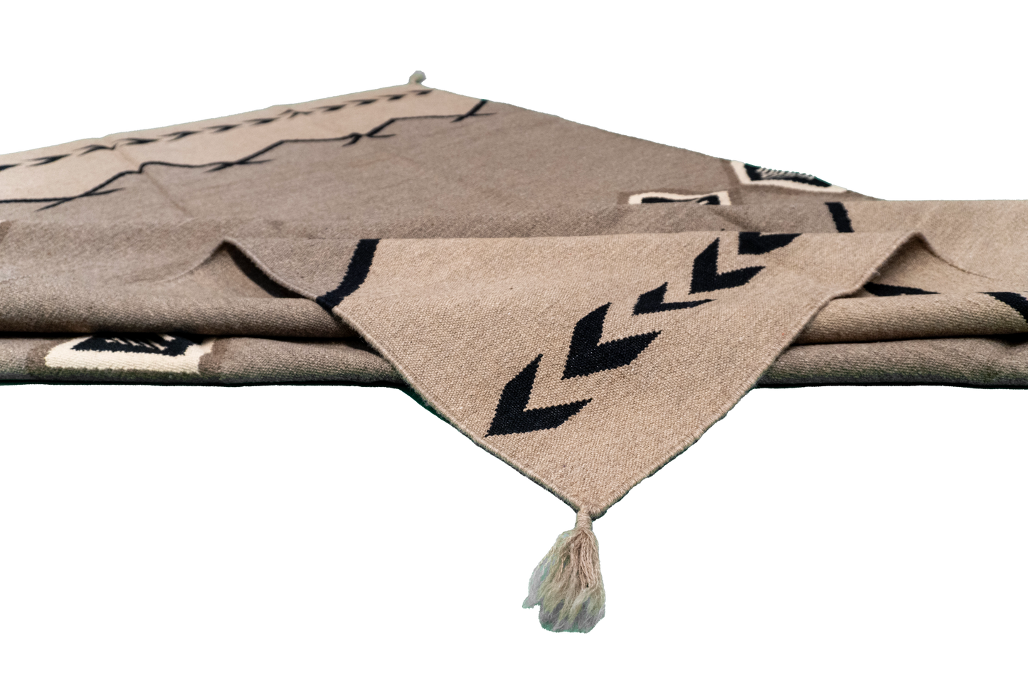 W 6.1 L 8.11 Kilim 100% Wool Hand-Woven Navajo Design - 63581