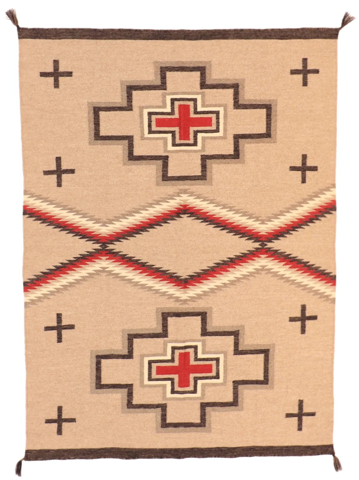 5 x 6.8 - Kilim Fine/Wool All Over Rectangle - Finest Hand-Made Quality Wool - 63587