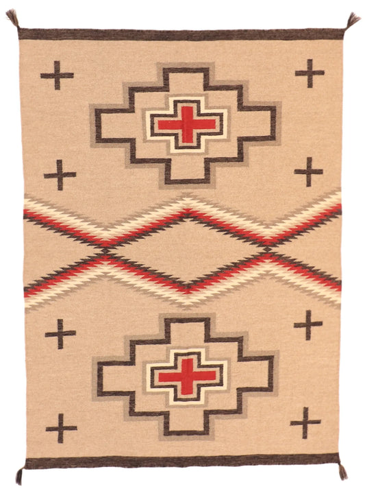 5 x 6.8 - Kilim Fine/Wool All Over Rectangle - Finest Hand-Made Quality Wool - 63587