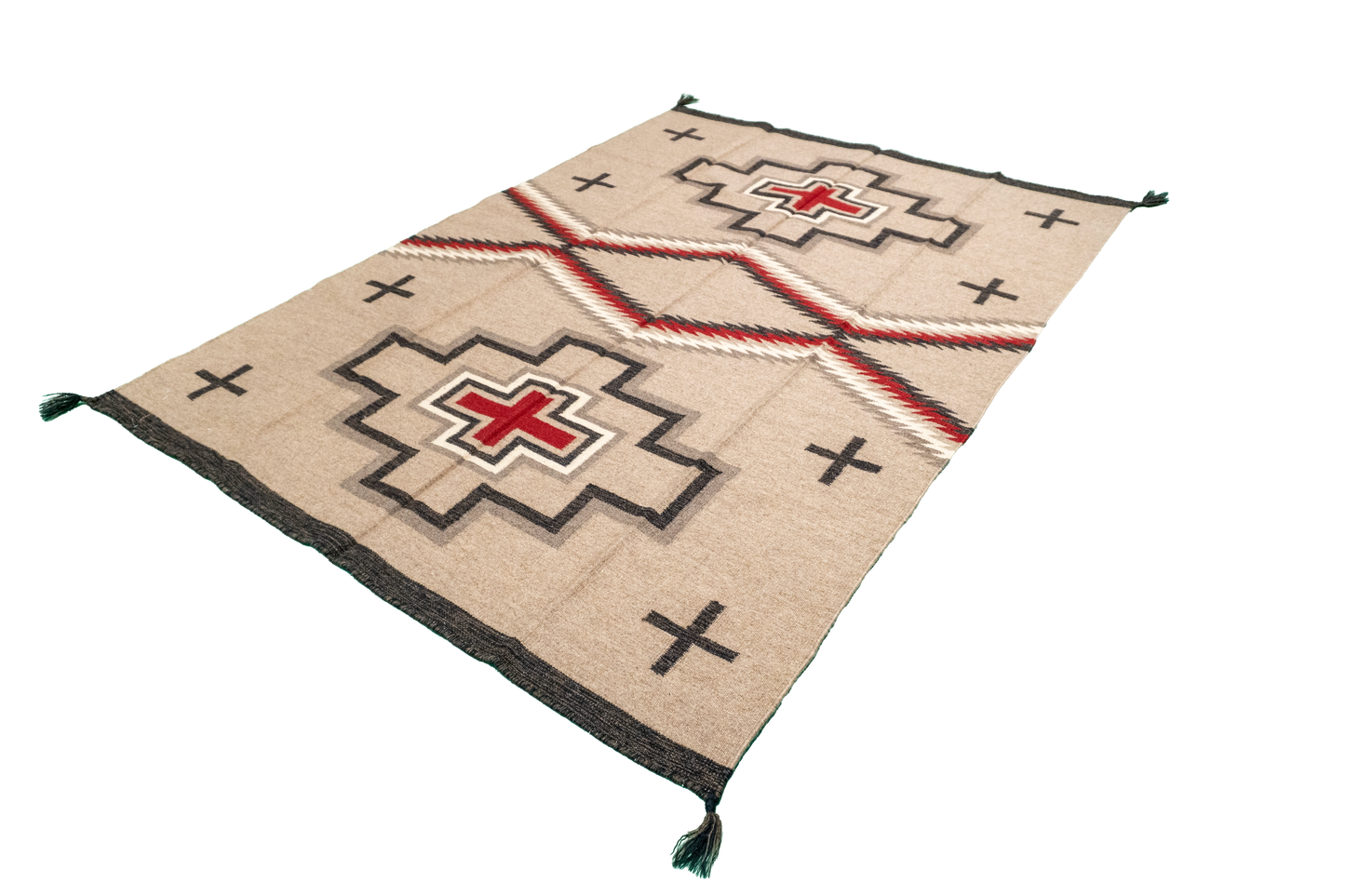 W 5 - L 6.8 - Kilim Fine/Wool All Over Rectangle - Finest Hand-Made Quality Wool - 63587