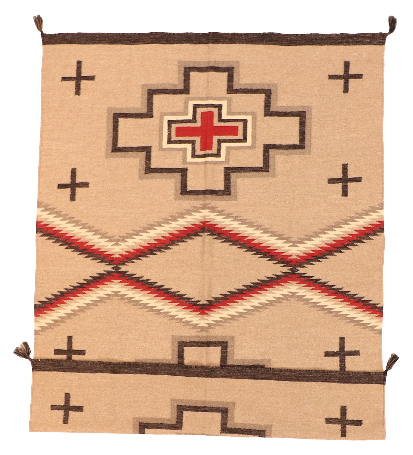W 5 - L 6.8 - Kilim Fine/Wool All Over Rectangle - Finest Hand-Made Quality Wool - 63587
