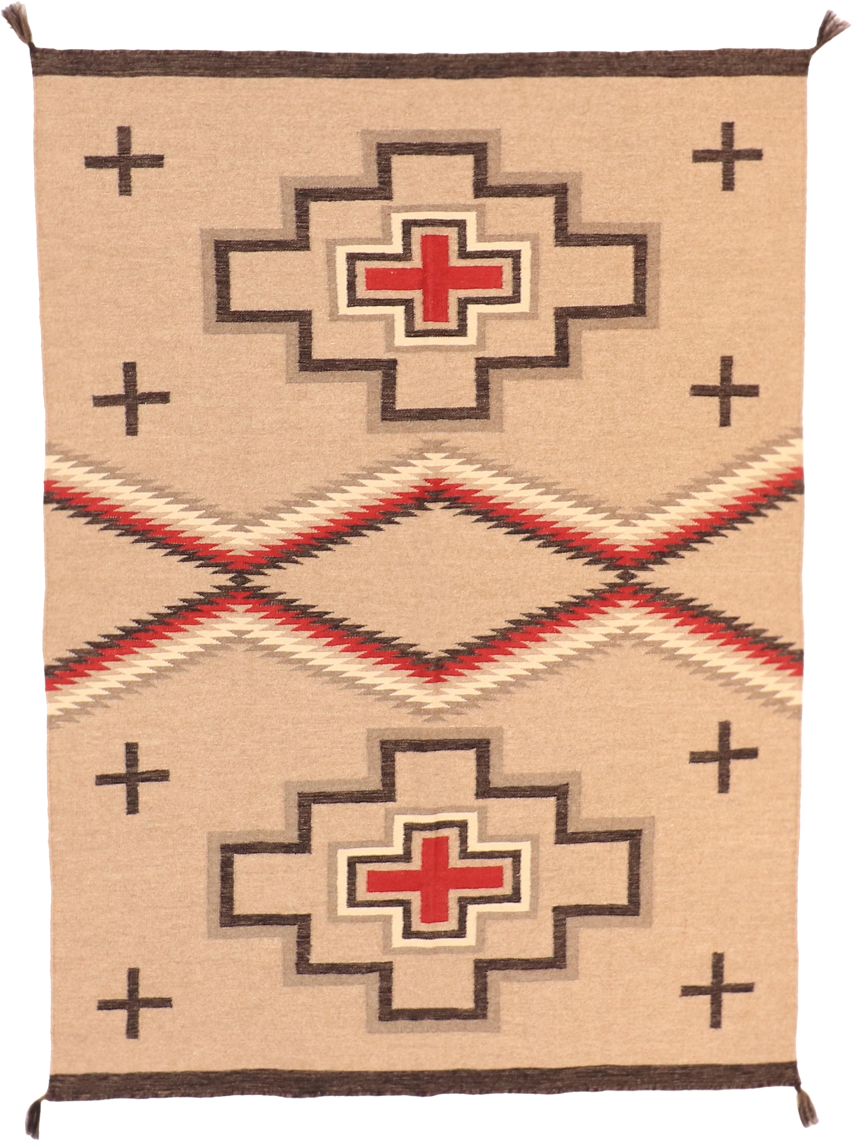 W 5 - L 6.8 Kilim 100% Wool Hand-Woven All-Over Design - 63587