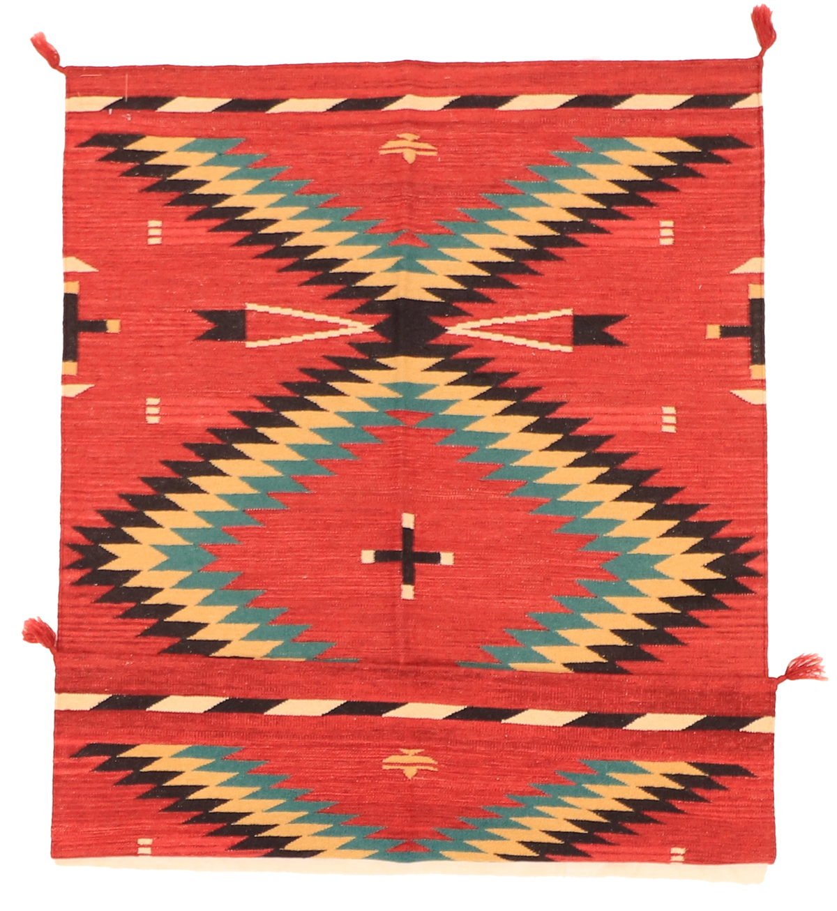 W 4.2 L 6 Kilim 100% Wool Hand-Woven All-Over Design - 63588