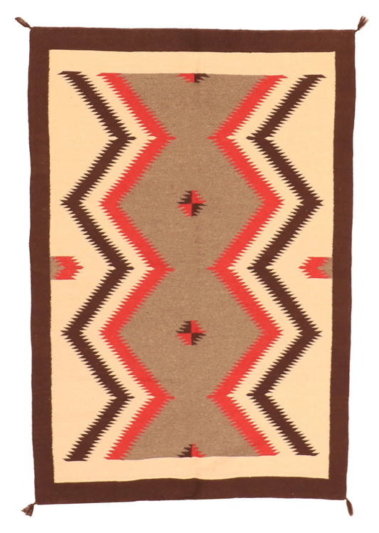 4.1 x 6.1 - Kilim Fine/Wool All Over Rectangle - Finest Hand-Made Quality Wool — 63593