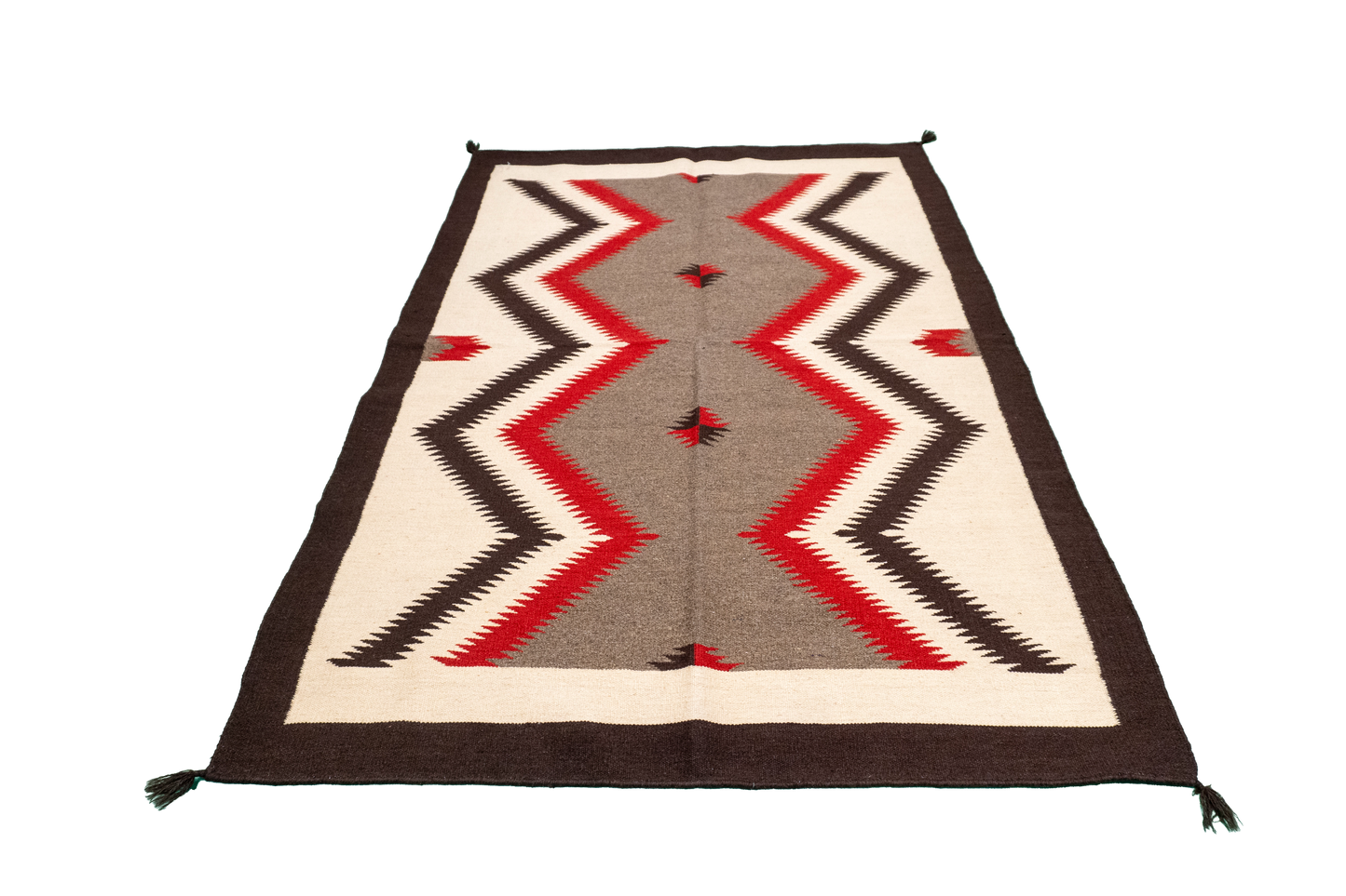W 4.1 - L 6.1 - Kilim Fine/Wool All Over Rectangle - Finest Hand-Made Quality Wool - 63593