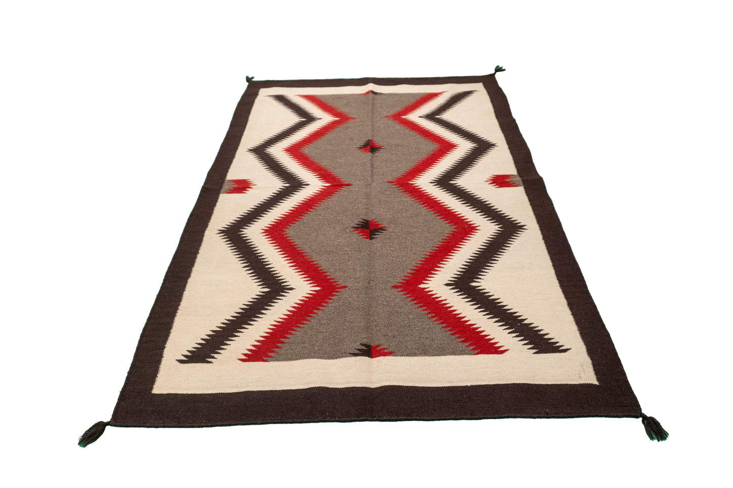 W 4.1 - L 6.1 - Kilim Fine/Wool All Over Rectangle - Finest Hand-Made Quality Wool - 63593