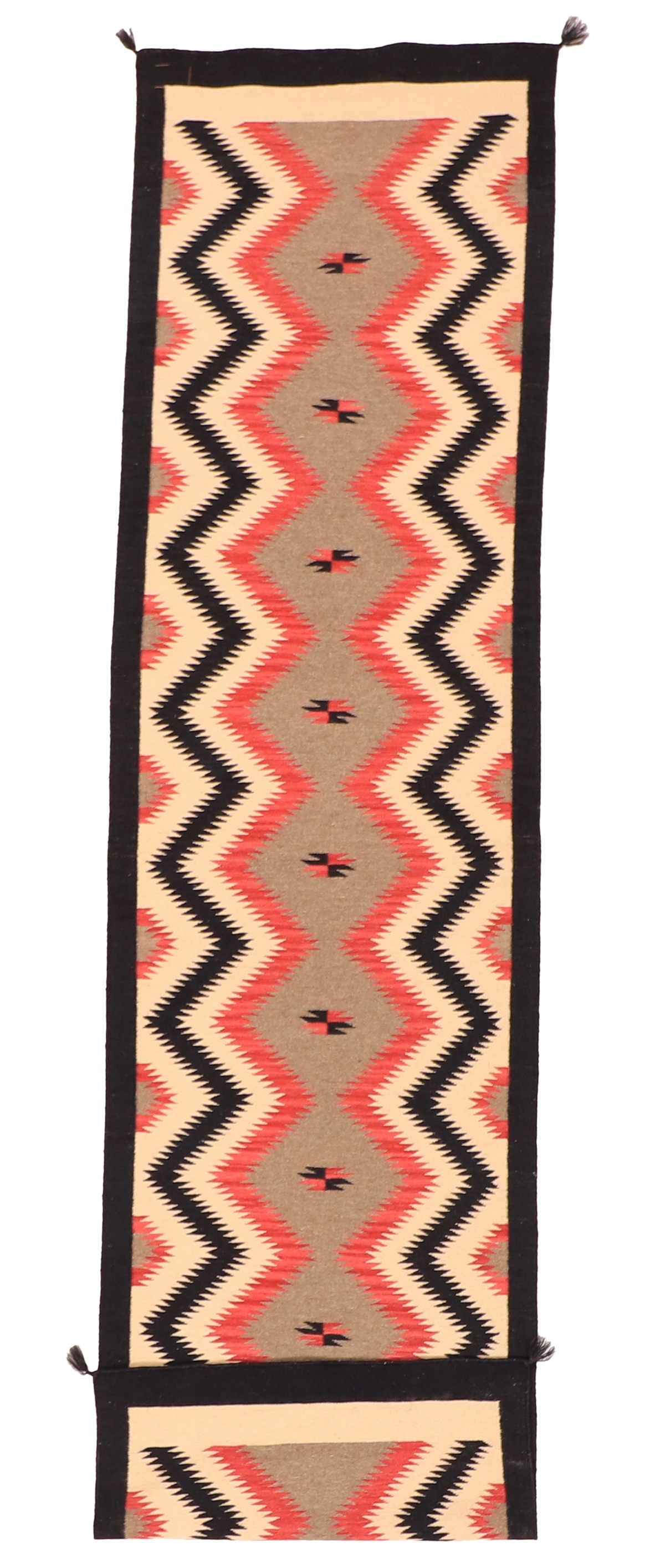 W 3 - L 11.10 Kilim 100% Wool Hand-Woven Runner - 63602