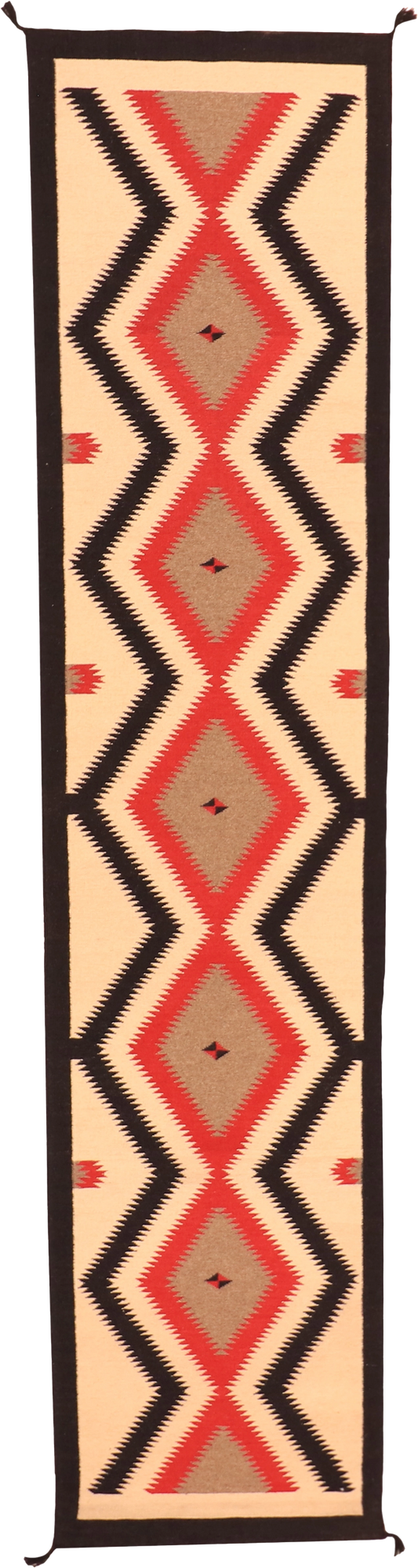 W 3.2 - L 14 Kilim 100% Wool Hand-Woven Runner - 63608