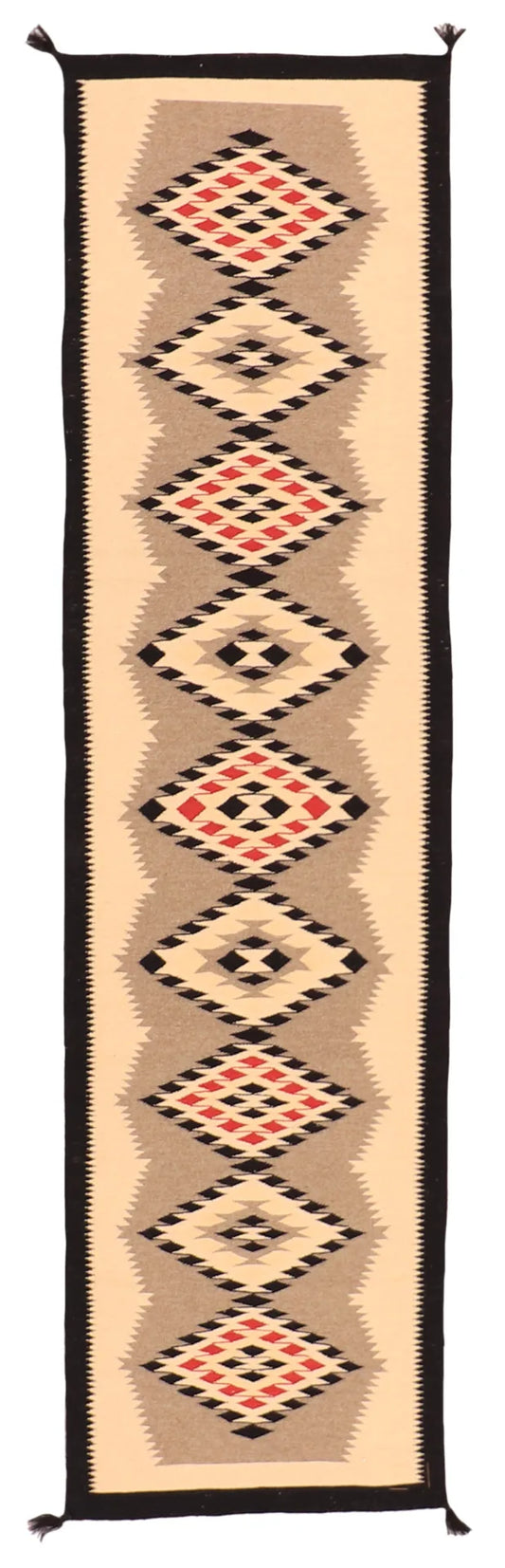 2.7 x 10.2 - Navajo Fine/Wool All Over Rectangle - Finest Hand-Made Quality Wool — 63619