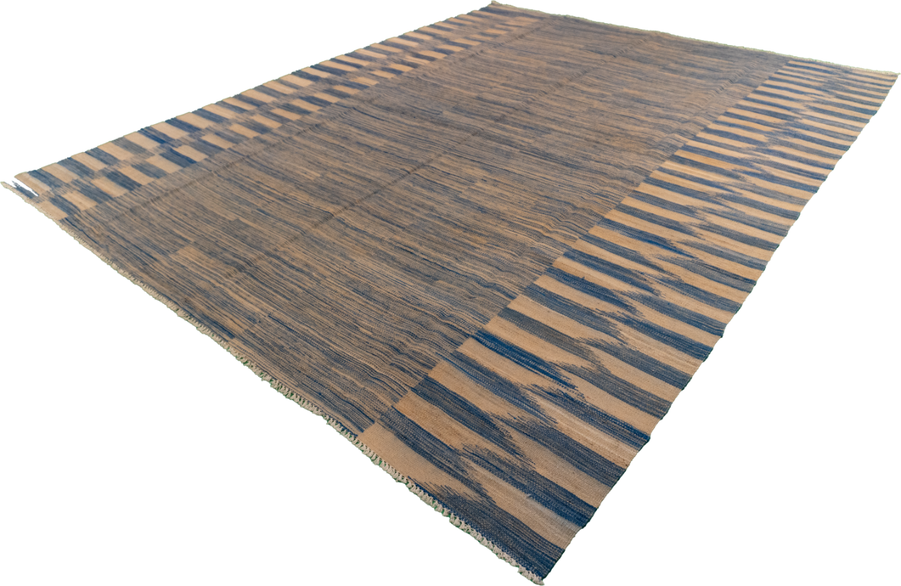 W 7.10 L 10 Kilim 100% Wool Hand-Woven Modern Design - 63646