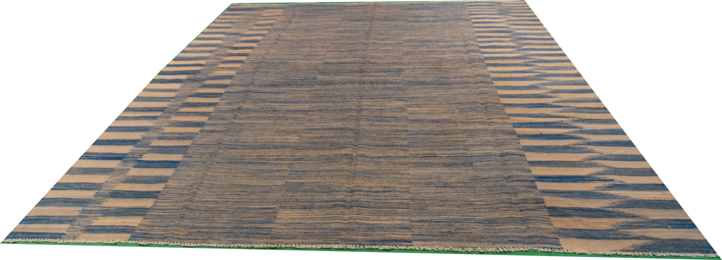 W 7.10 L 10 Kilim 100% Wool Hand-Woven Modern Design - 63646