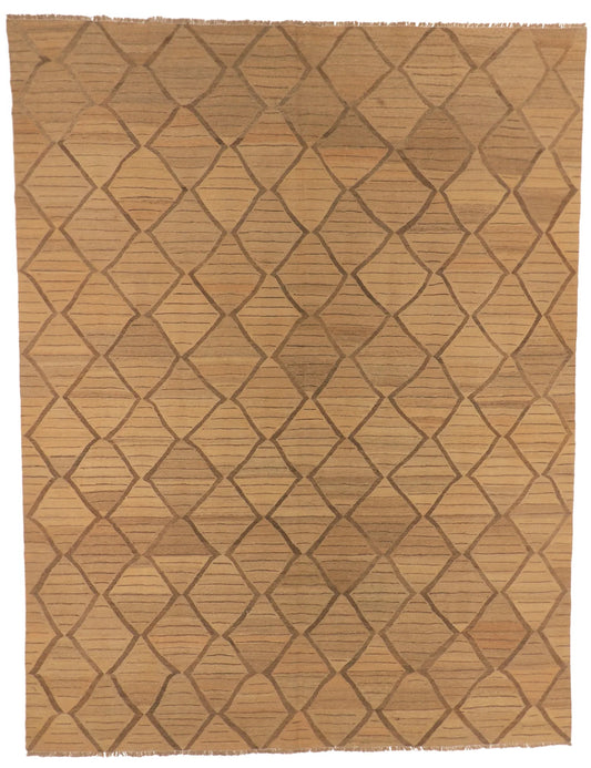 9 x 11.10 - Kilim Fine/Wool Modern Rectangle - Finest Hand-Knotted Quality Wool — 63649