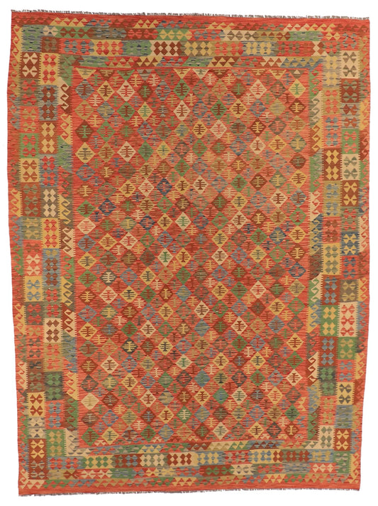 8.7 x 11.4 - Kilim Fine/Wool All Over Rectangle - Finest Hand-Made Quality Wool — 63656